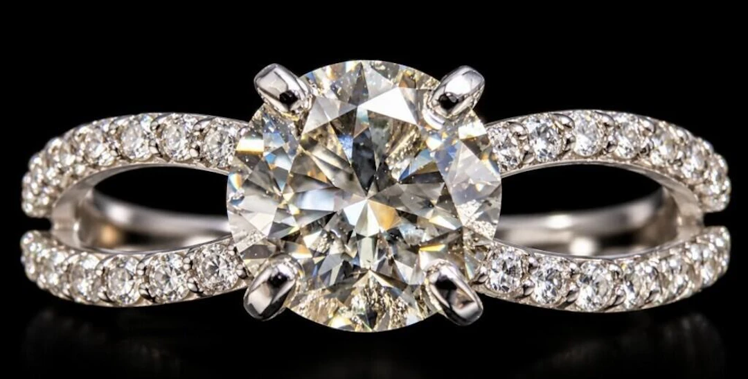 $7420, 14k(2.15g), diamond (1.25ct), diamond (0.3c