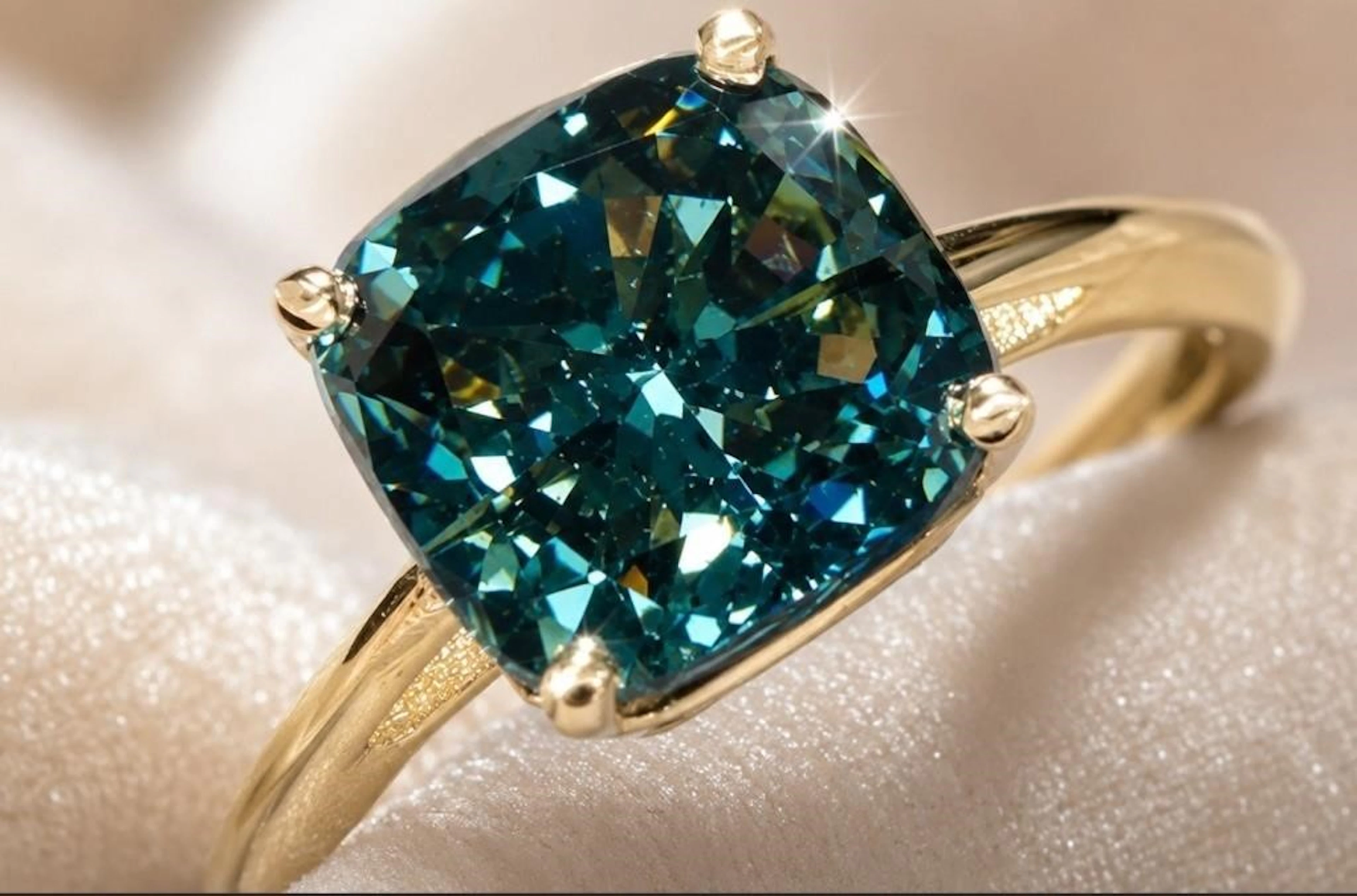 $5000, 10k(2g), blue lab diamond (2.22ct)ring, siz