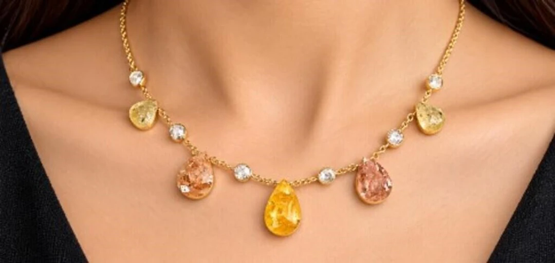14k(2g), diamond (5.6ct), diamond (0.9ct)necklace