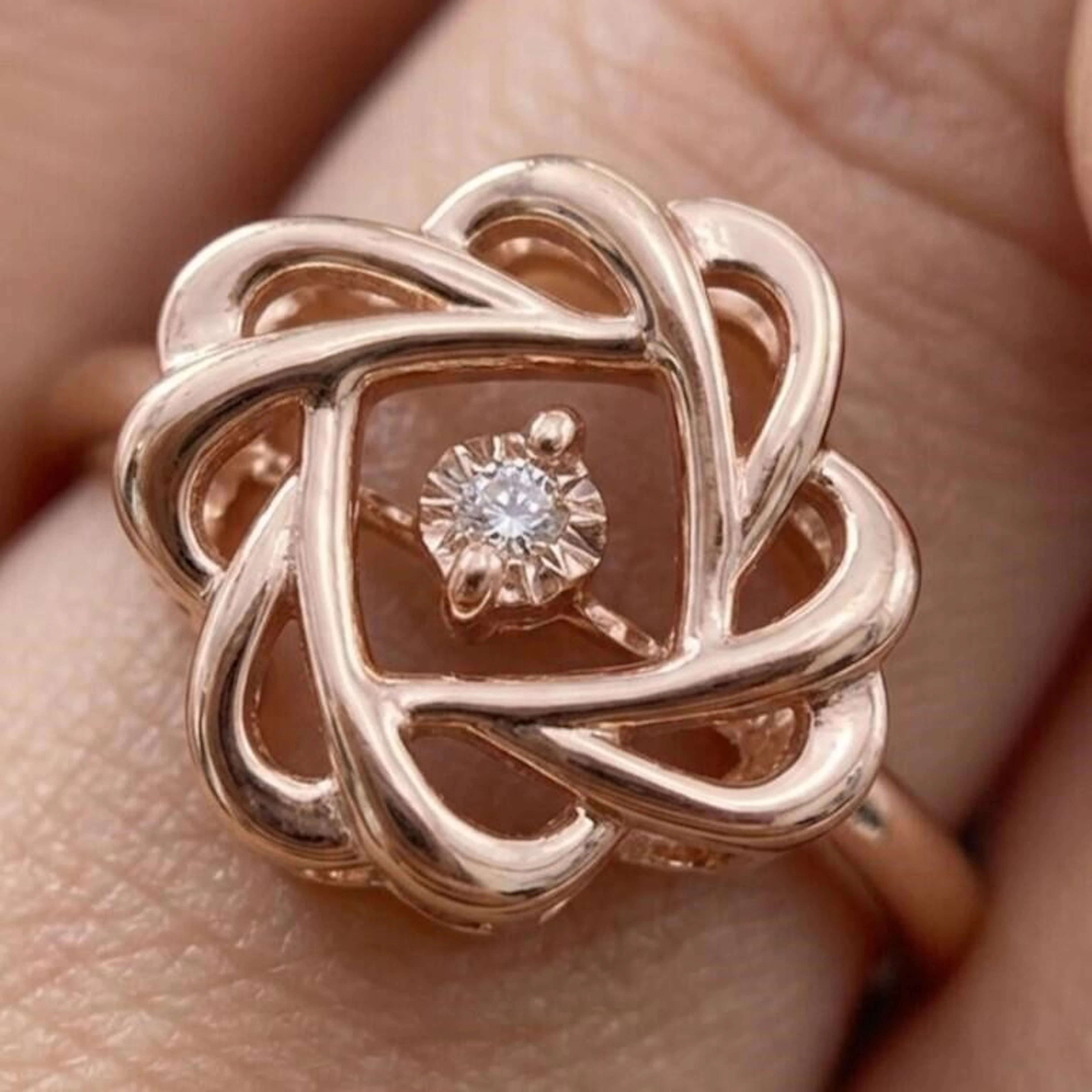 Silver 3.75g Diamond 0.02ct Ring