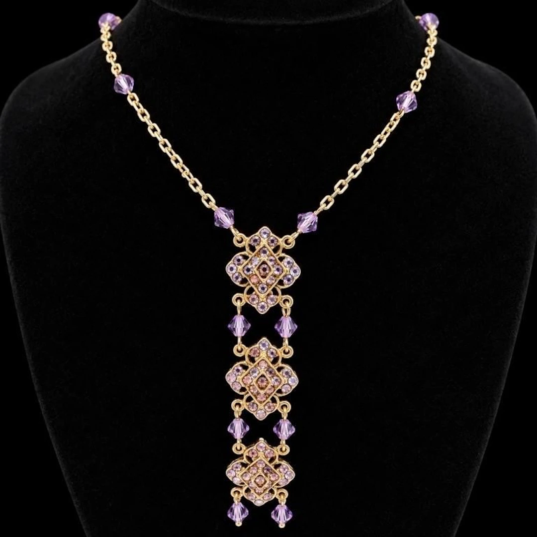 $300, silver (9.57g), crystal necklace 22", retai