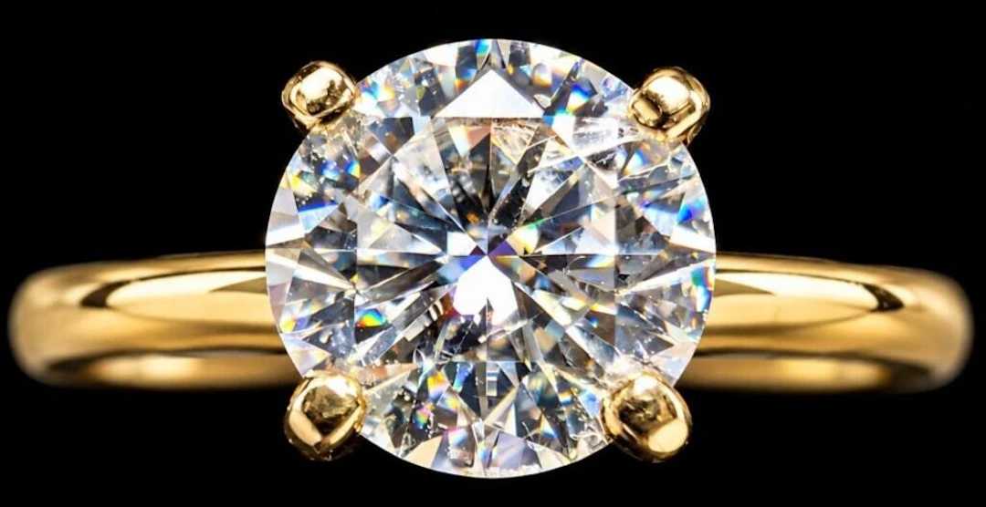$1830, 10k(2.33g), moissanite (1ct)ring, size 6.5