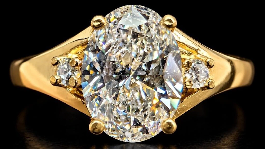 $1585, 10k(1.4g), lab diamond (0.42ct)ring, size 7
