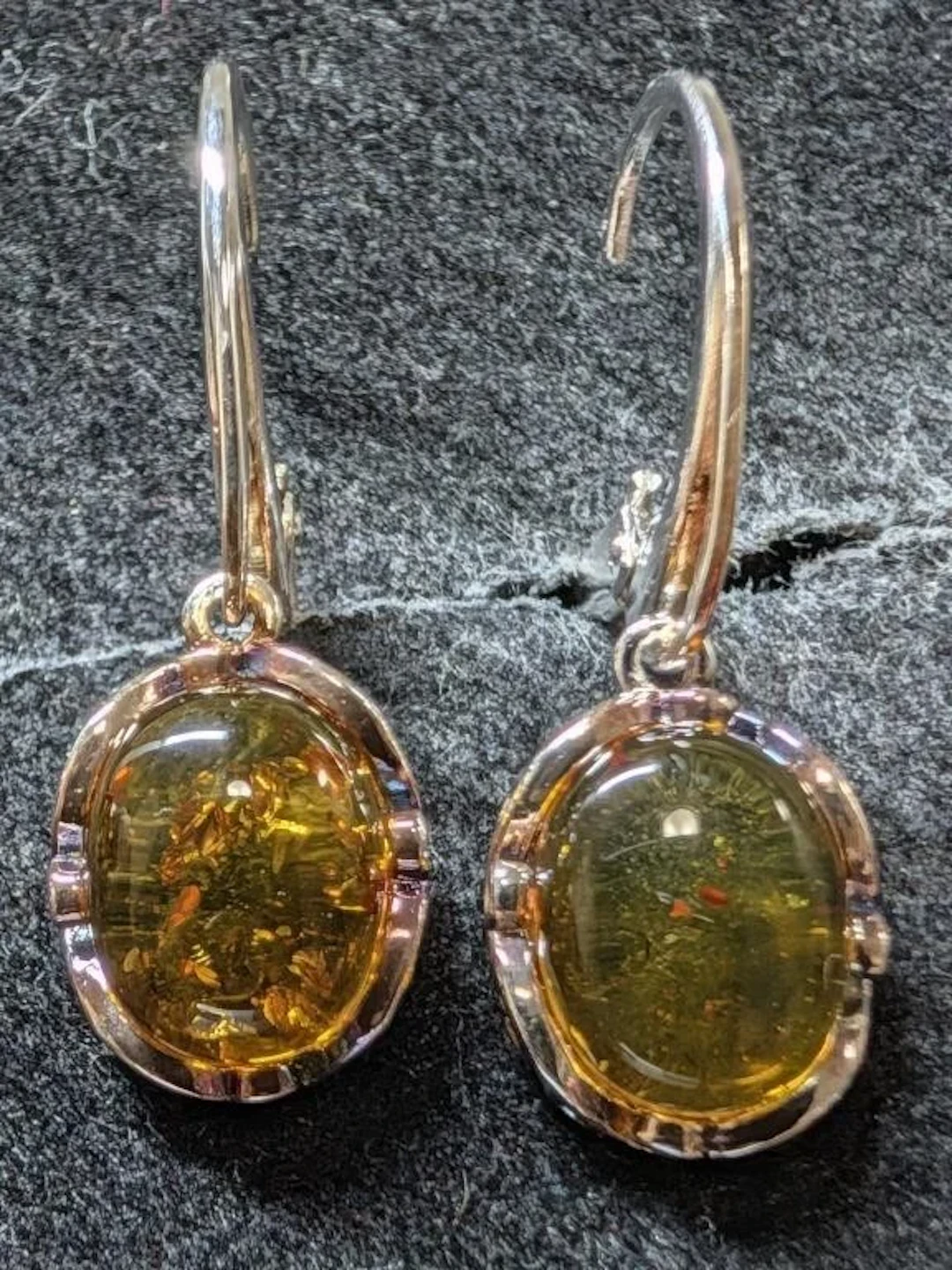 $80, Silver(3.06g), amberEarring, appraised/retail