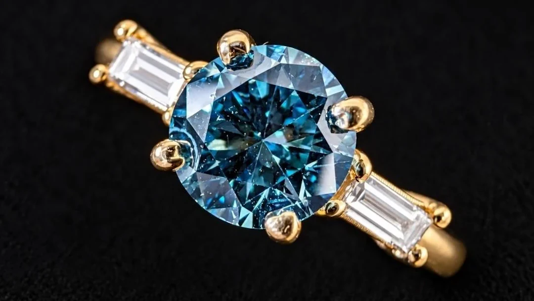 $2000, 10k(1.5g), lab diamond (1ct)ring, size 5.5
