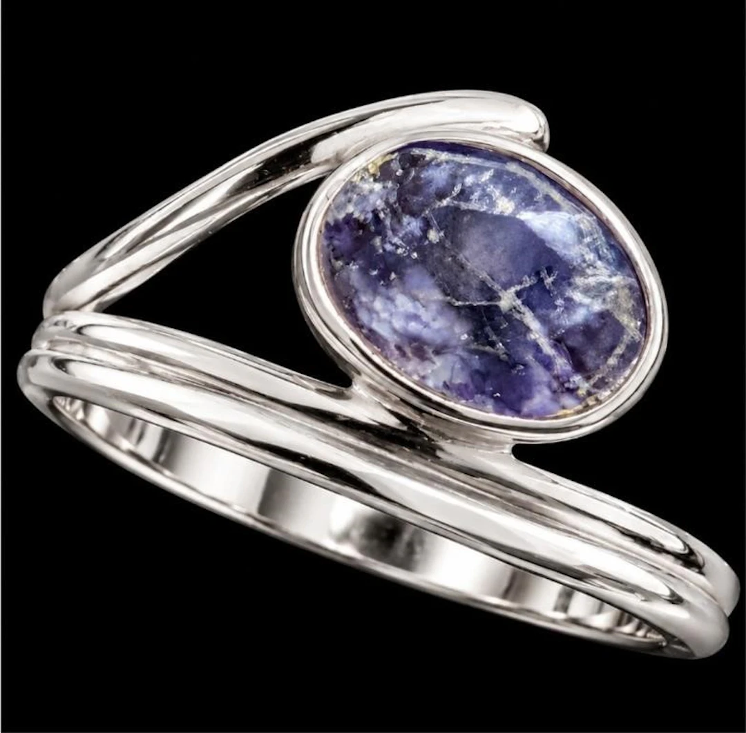 $100, silver(1.83g), genuine gemstone ring, size