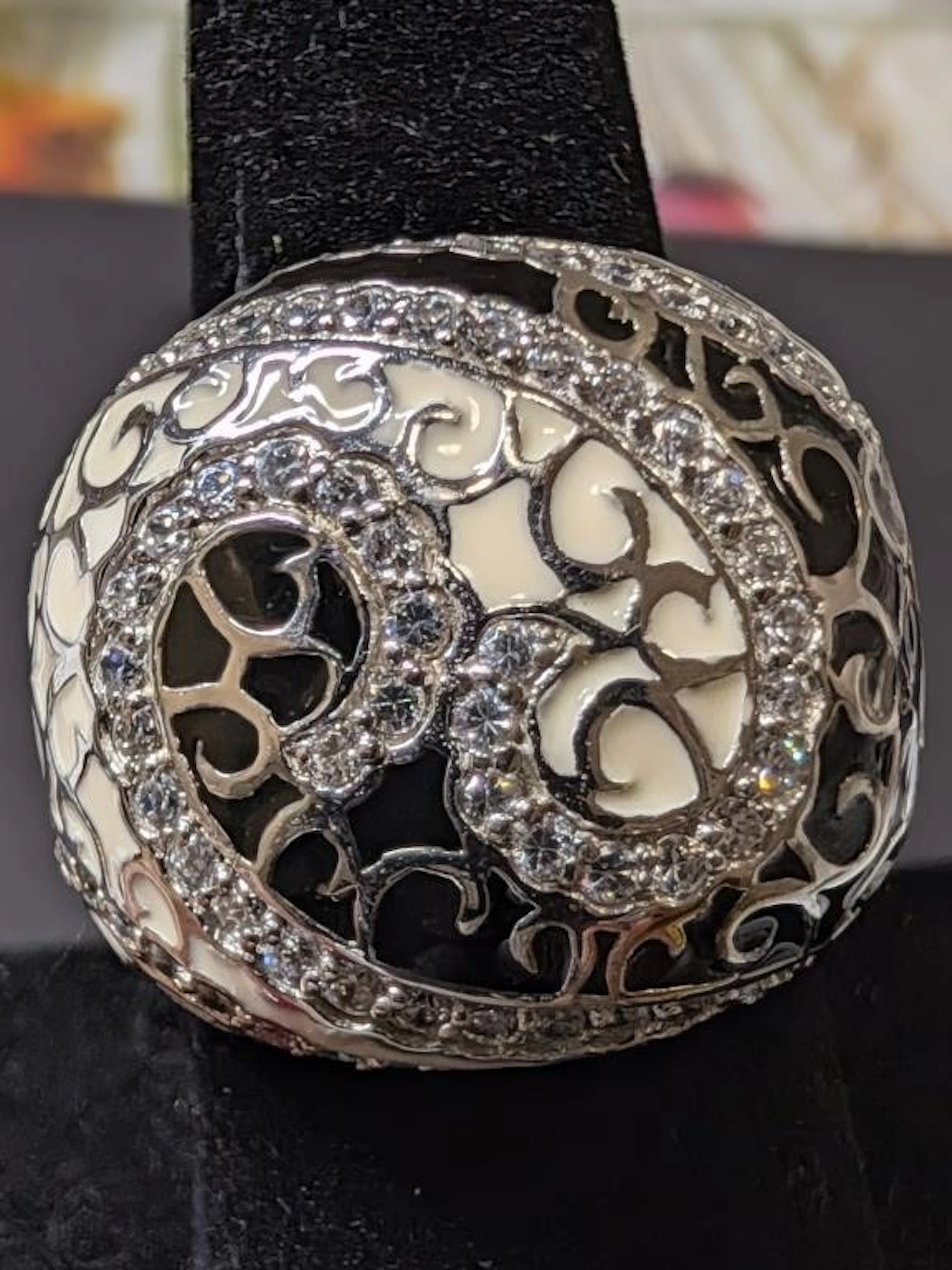 $225, Silver(8.94g), czRing, size 7, appraised/ret