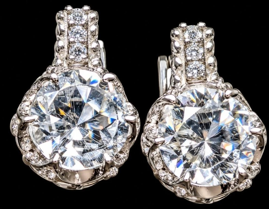 $280, silver(4.45g), white topaz (1.5ct)earring, r