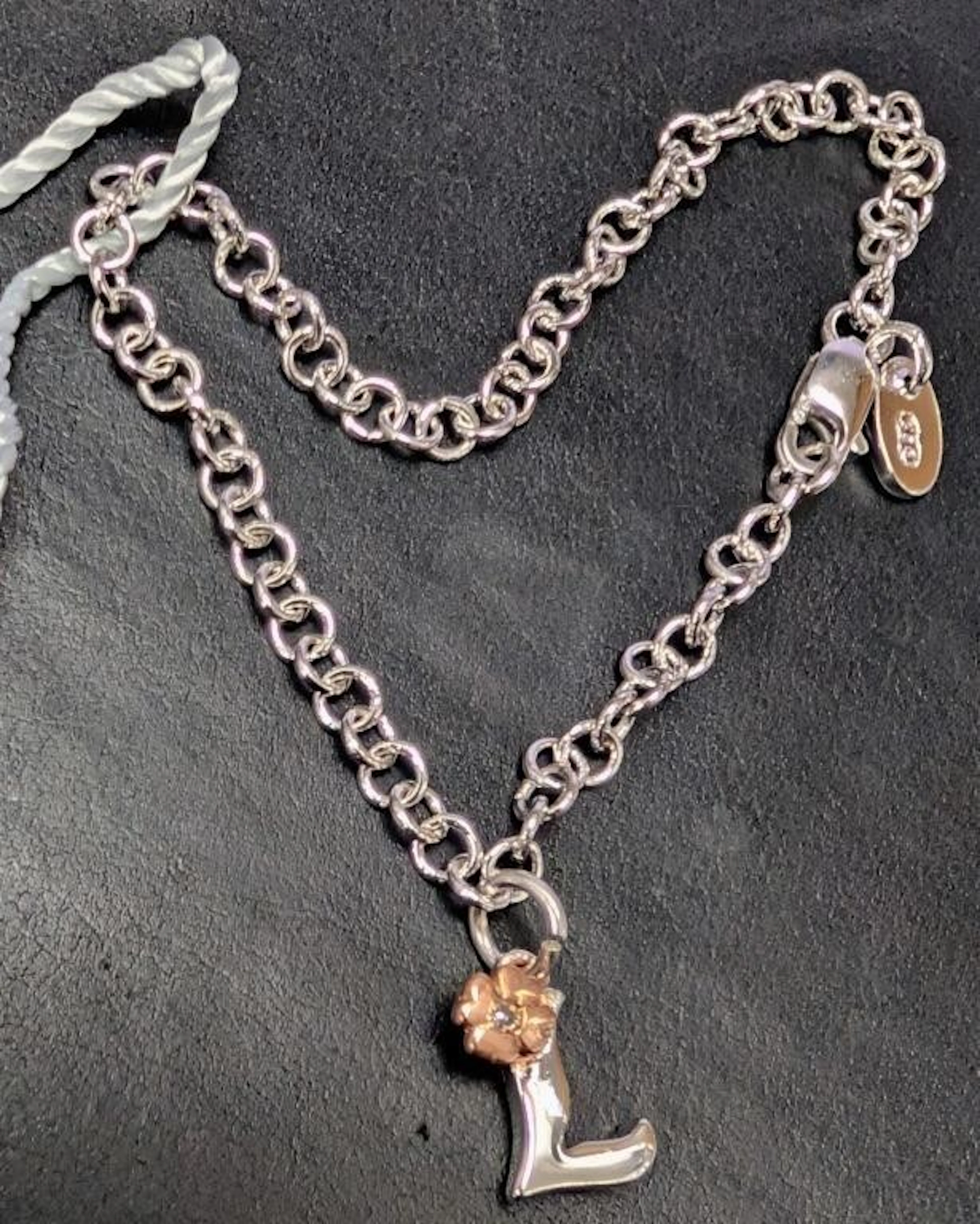 $70, silver(2.7g), natural diamond (0.01ct) bracel