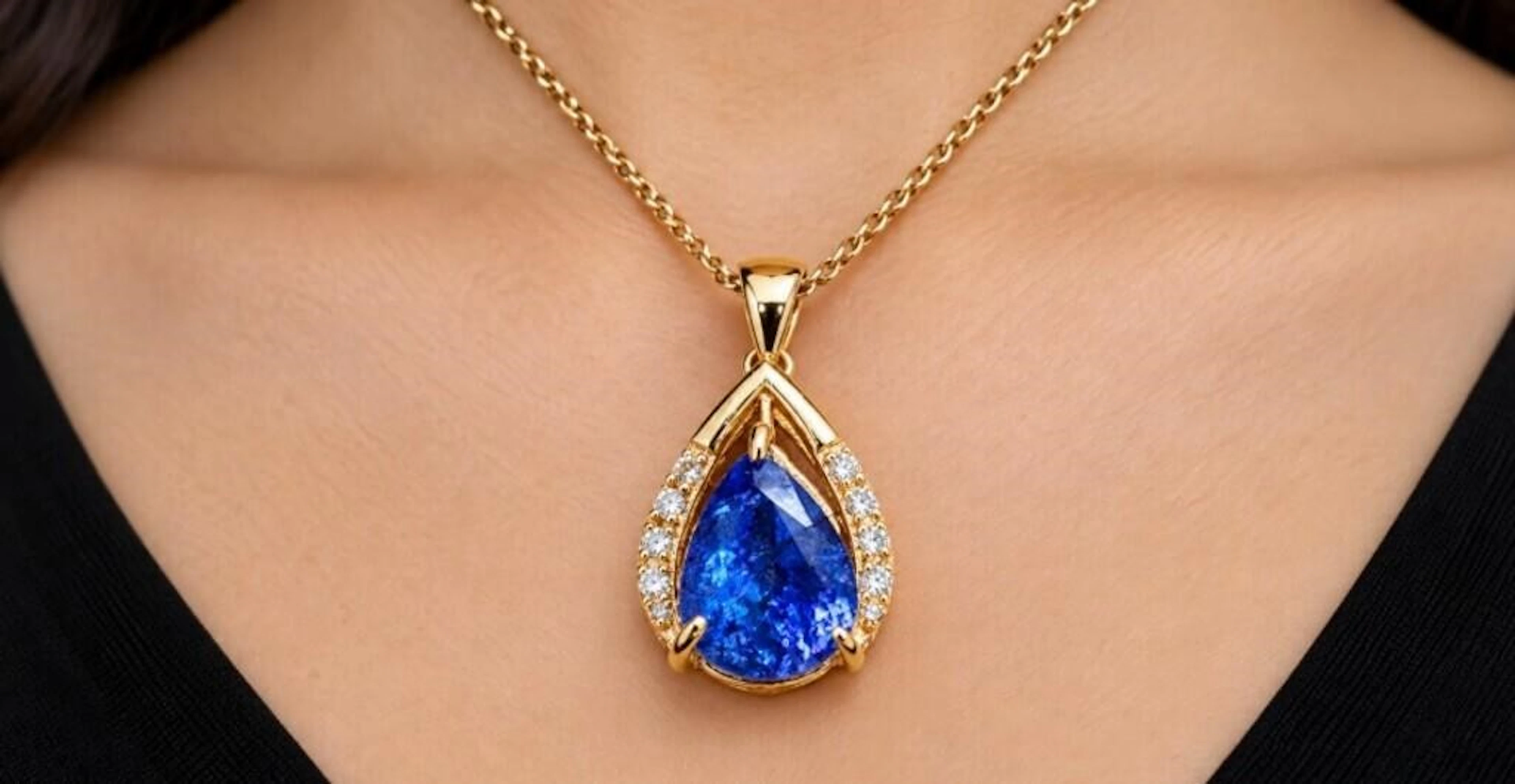 $4600, 10k(3.5g), tanzanite (2.7ct), lab diamond (