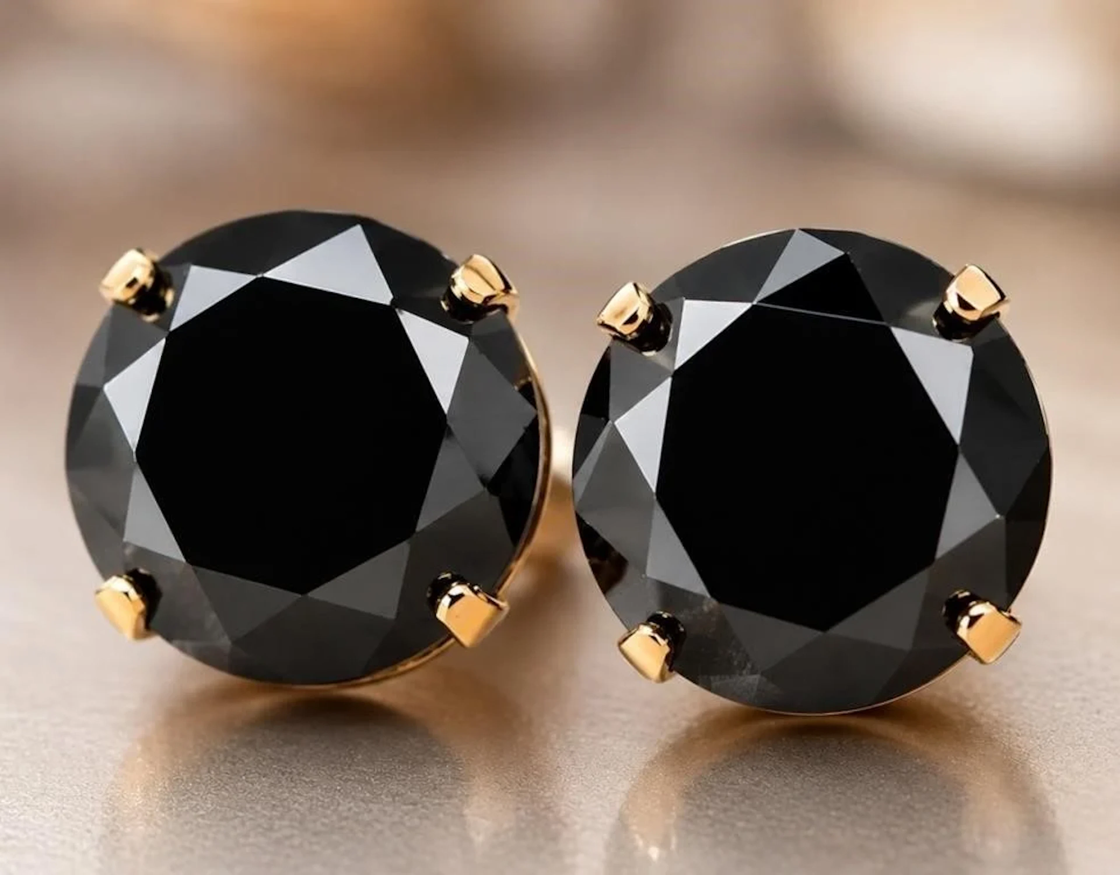 $1600, 14k(1g), black moissanite (1.88ct) earring