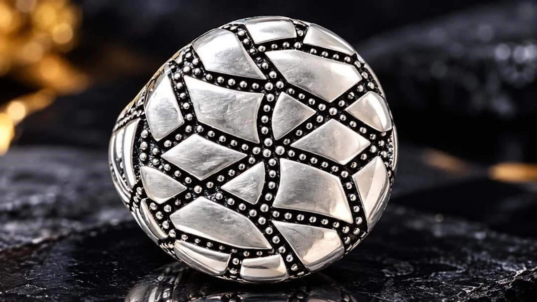 $140, Silver(6.96g), Ring, size 9, appraised/retai