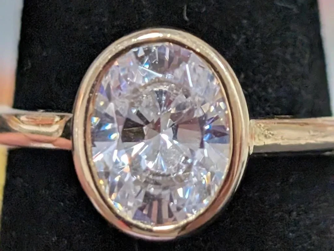 $90, Silver(3.41g), czRing, size 6.5, appraised/re