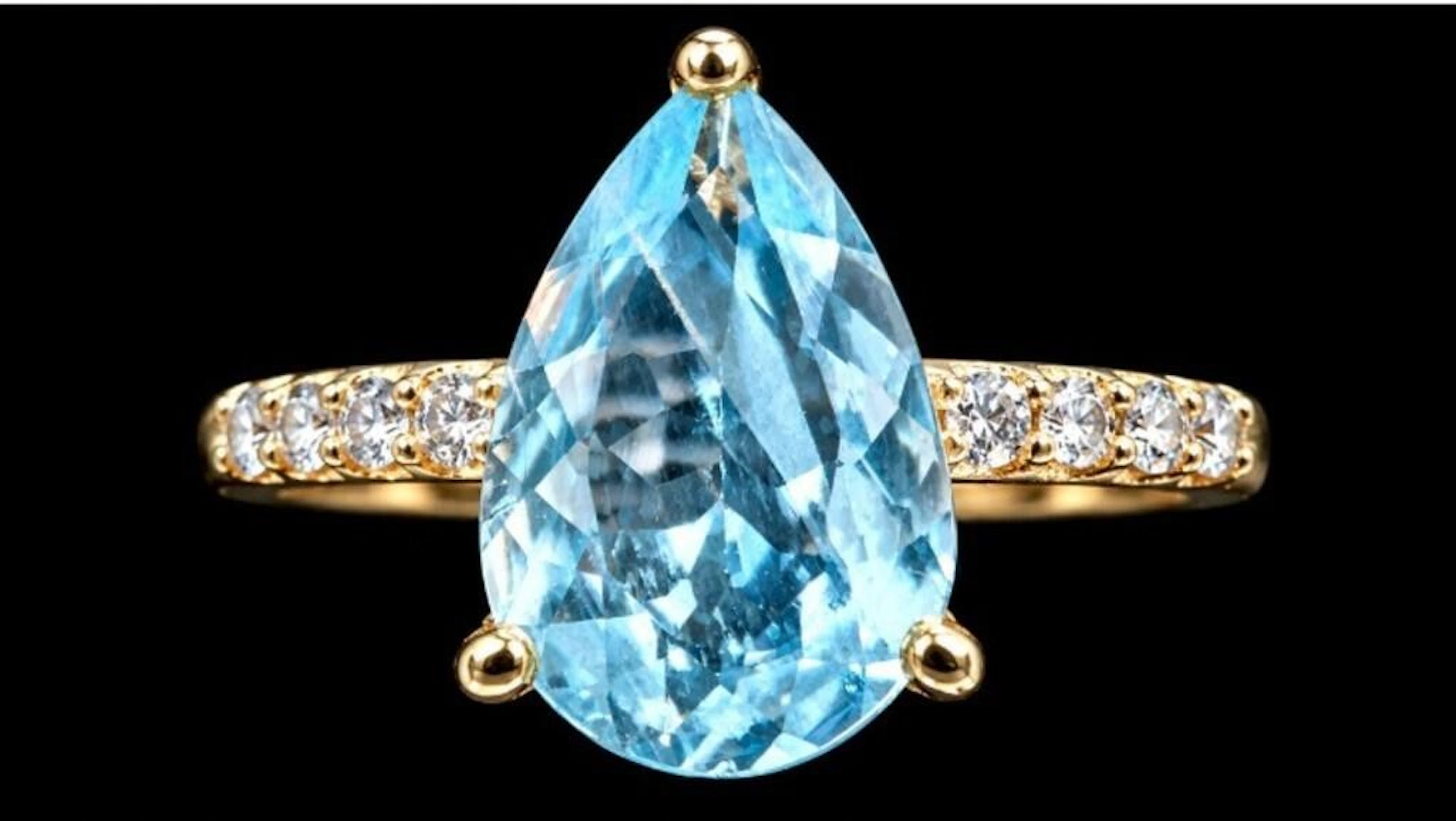 $2000, 10k(1.5g), aquamrine (1.1ct), diamond (0.06