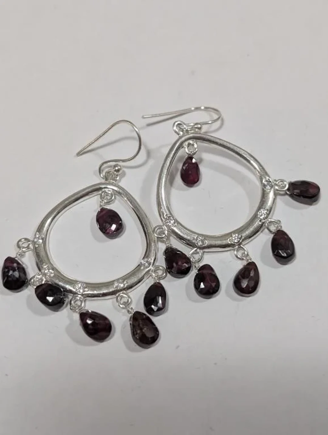 $260, Silver(10.19g), GarnetEarring, appraised/ret