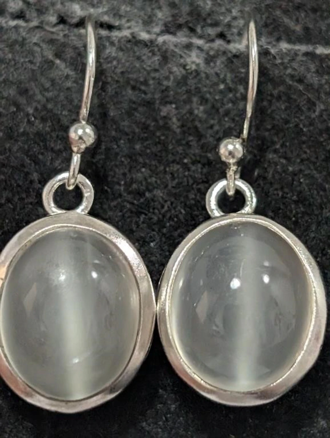$165, Silver(6.45g), MoonstoneEarring, appraised/r