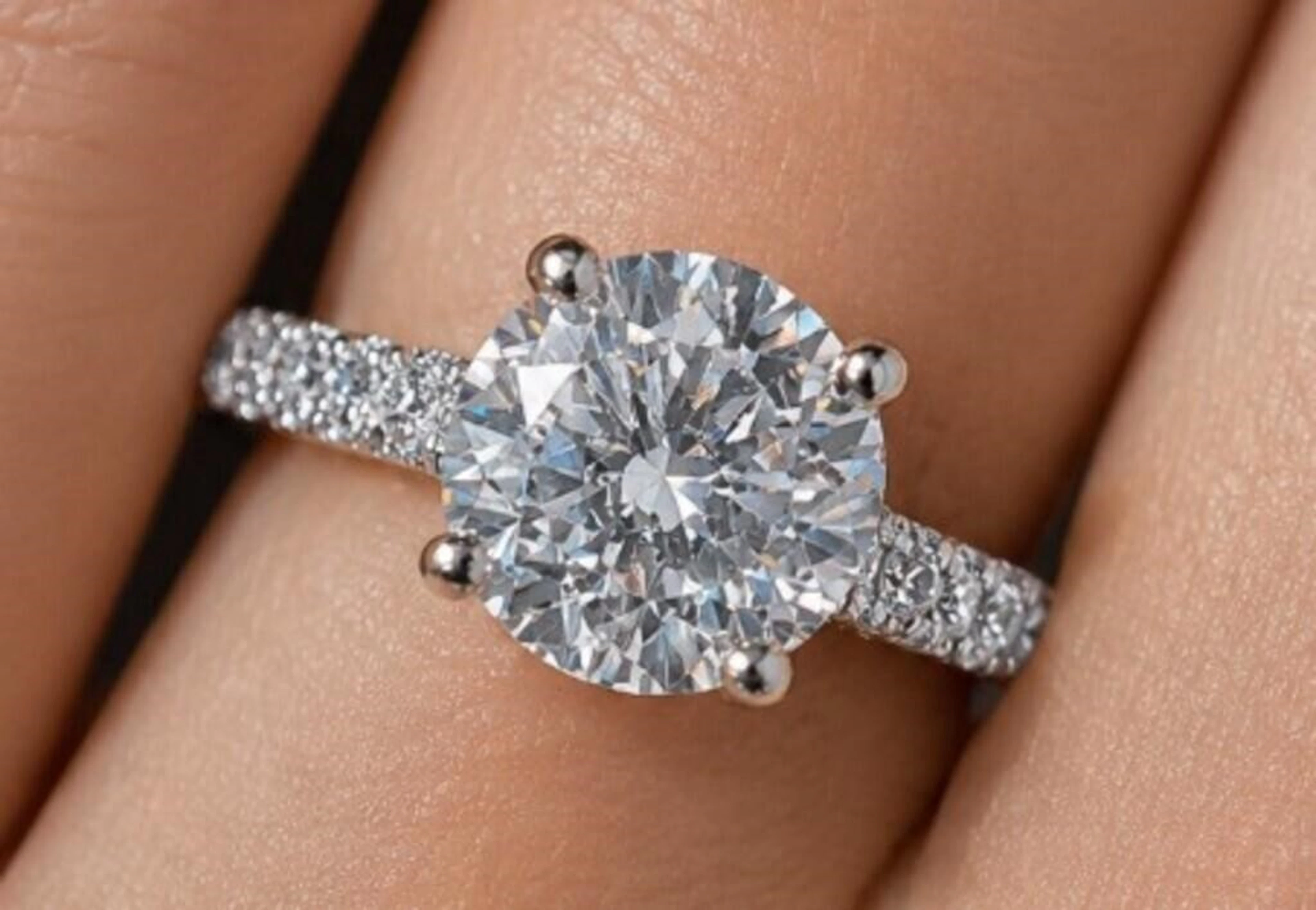 $2400, 10k(2.9g), moissanite (1.2ct)ring, size 5