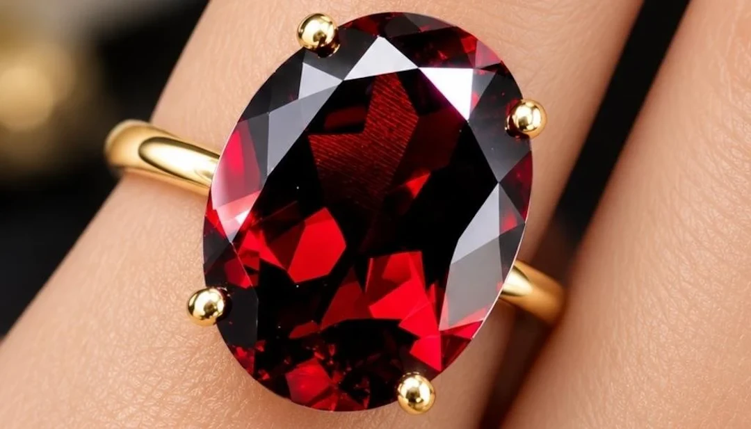 $2400, 10k(3.4g), garnet (10ct)ring, size 5, retai