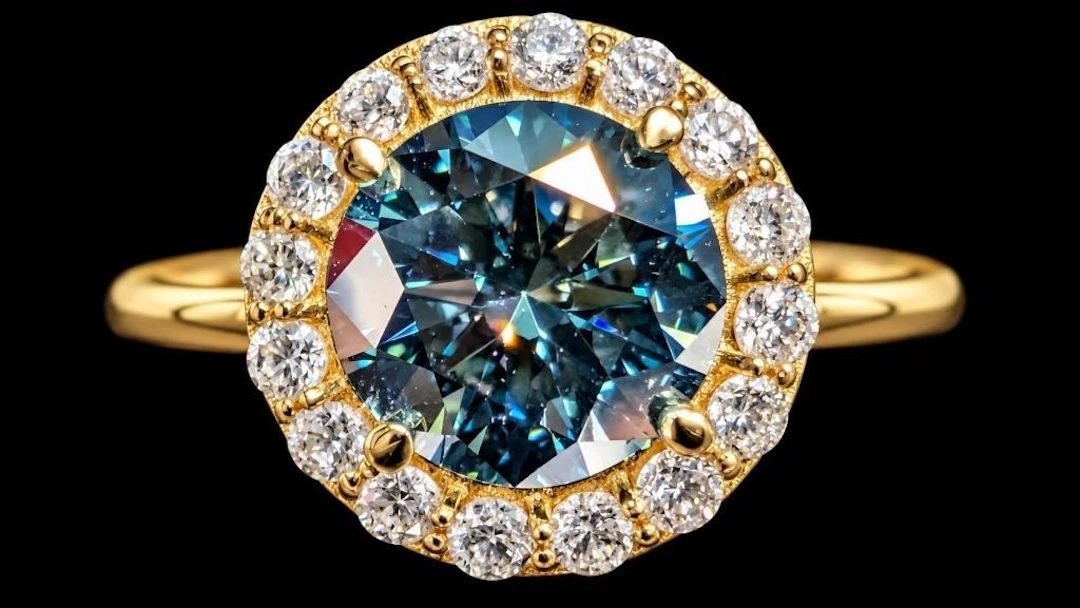 $3110, 10k(1.6g), lab diamond (1.36ct), lab diamon