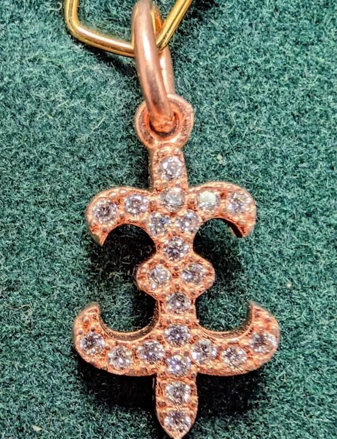 $30, cz rose gold plated pendant , retail value $