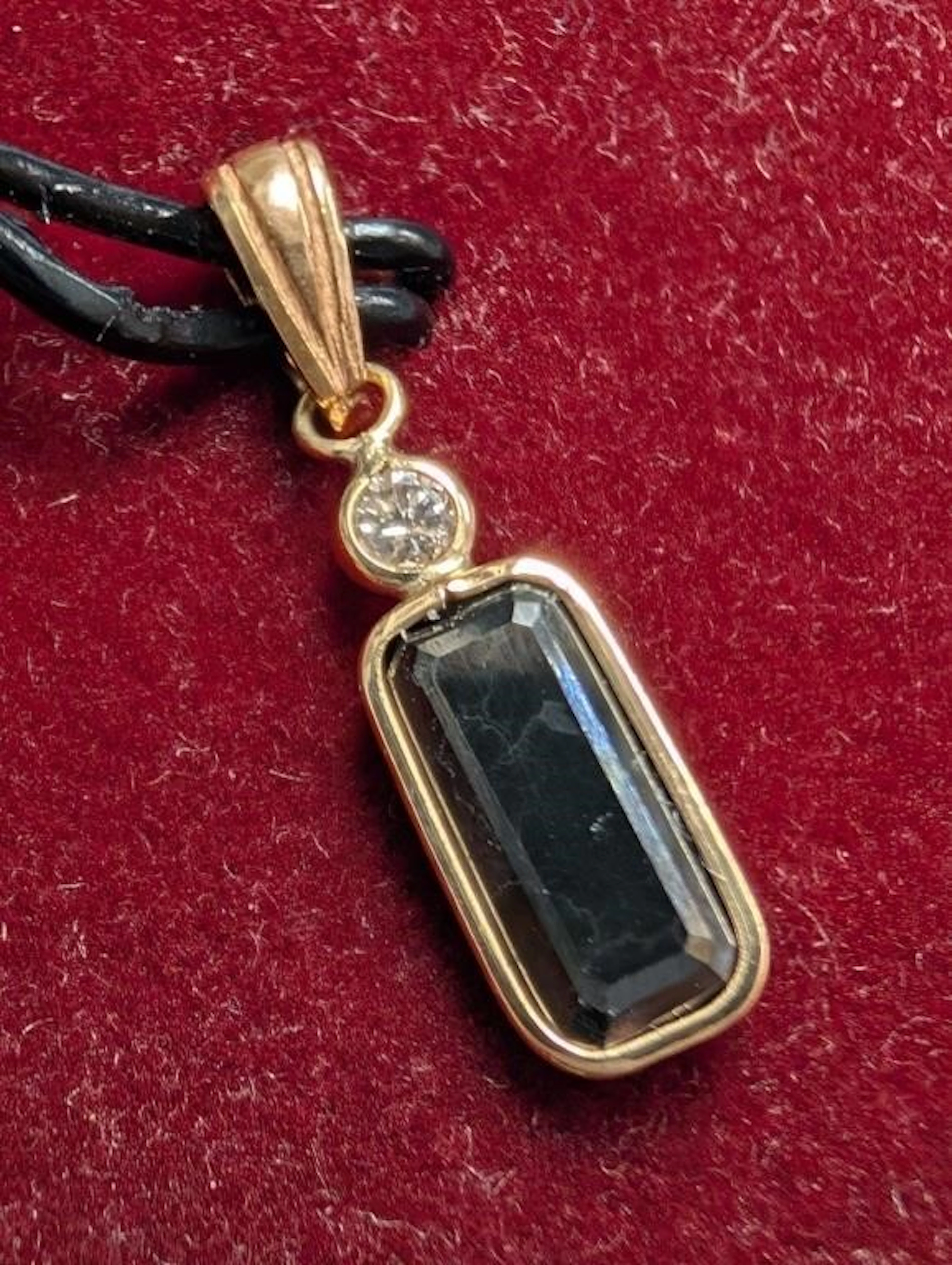 $1600, 14Kt(0.76g), BlackDia (1.63ct)Pendant, reta