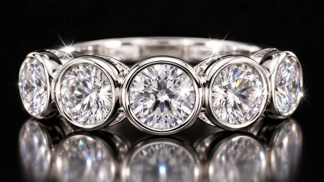 $100, Silver(3.8g), CZ EternityRing, size 6, appra