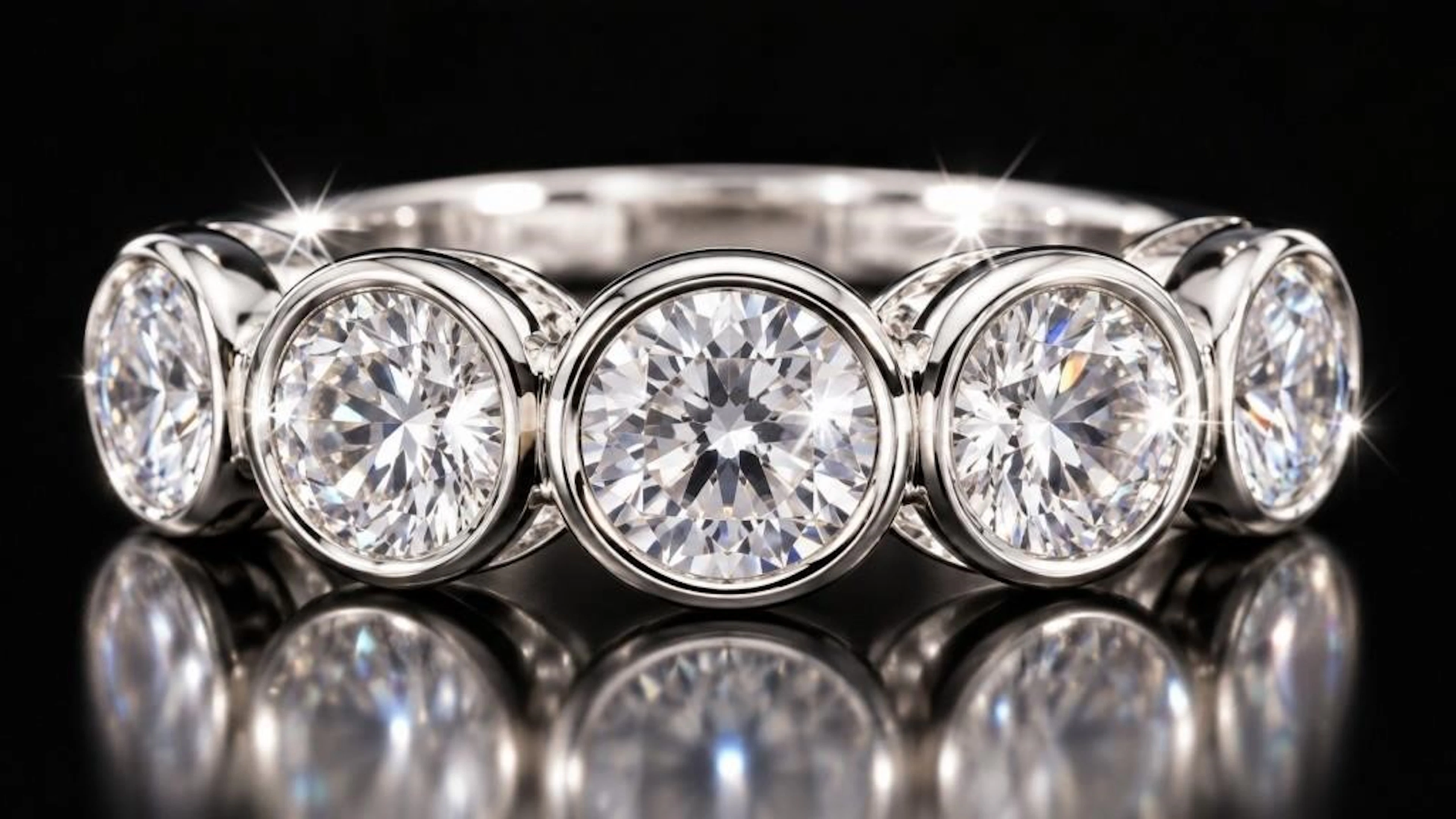 $100, Silver(3.8g), CZ EternityRing, size 6, appra