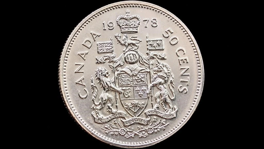 ., (8.2g), canada 50 cent coin (not ag)coin, retai