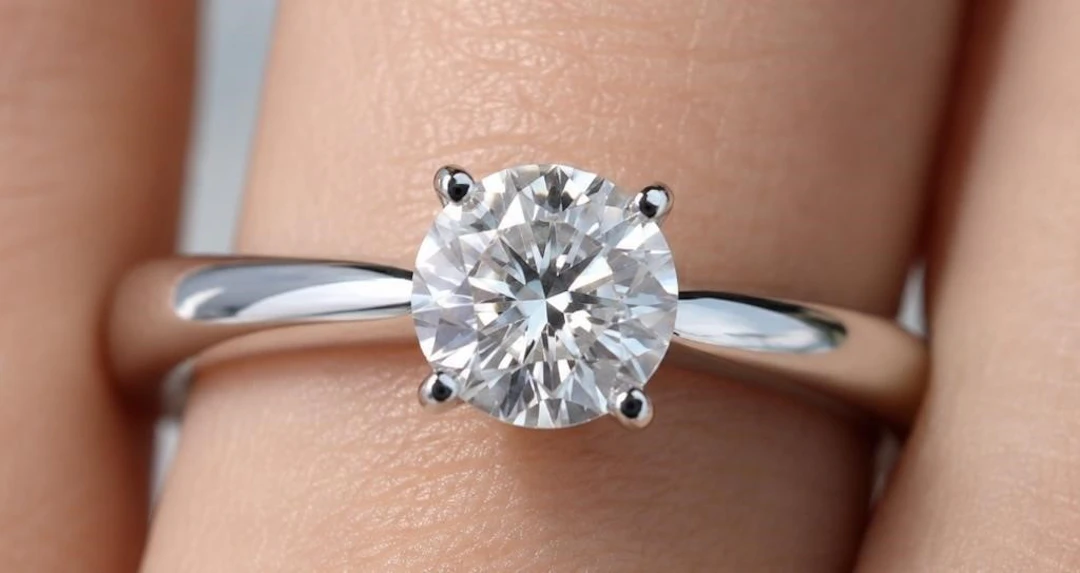$7500, 14k(2.3g), natural diamond (1.01ct)ring, si