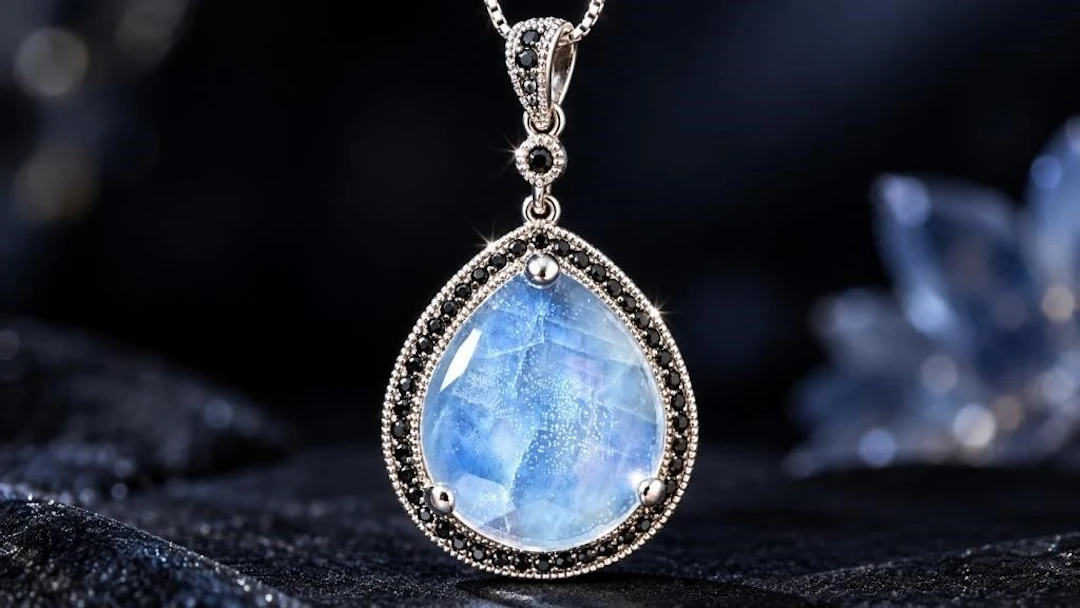 $110, Silver(4.34g), Chalcedony&OnyxPendant, appra