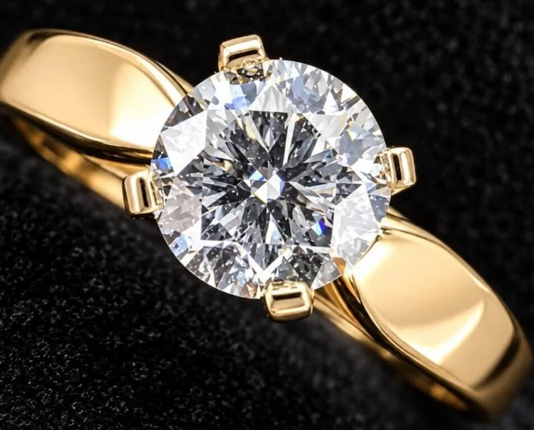 $3800, 10k(2.5g), lab diamond (0.6ct)ring, size 8