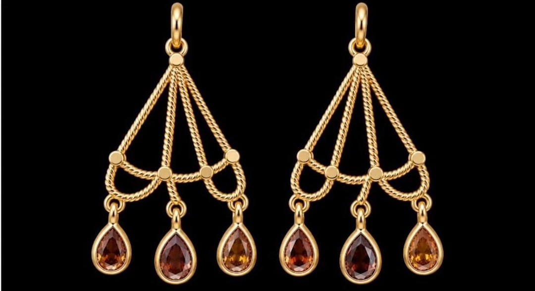 $3600, 14k(0.8g), fancy colour diamond (0.65ct)ear