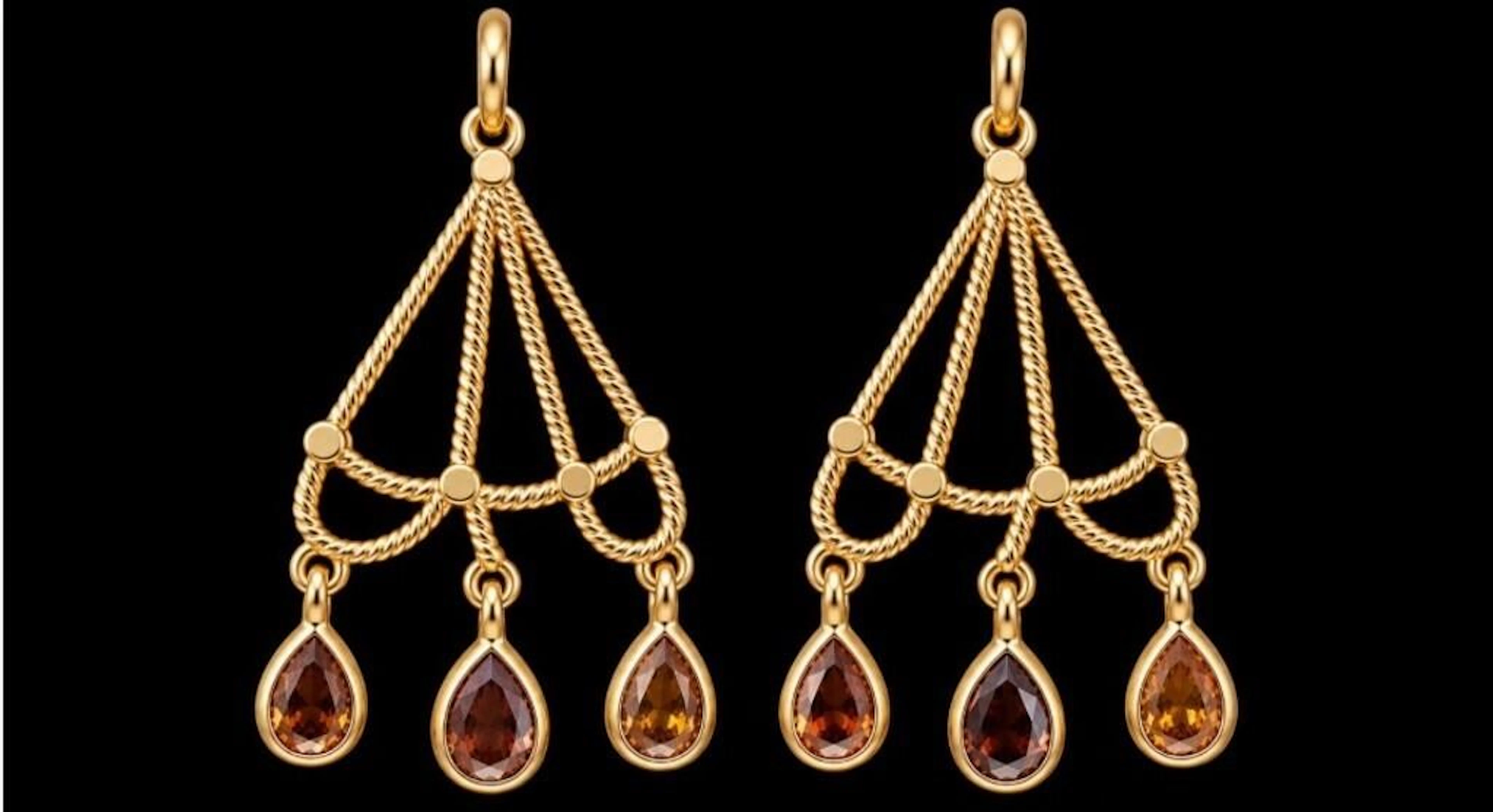 $3600, 14k(0.8g), fancy colour diamond (0.65ct)ear