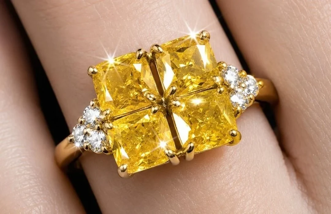 $3565, 14k(1.53g), natural color diamond (0.76ct)