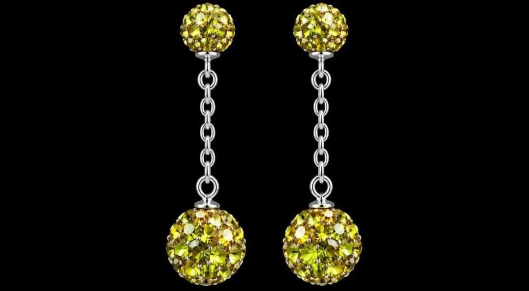 $80, silver(2g), crystal ball setearring, retail v