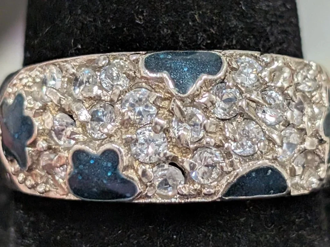 $175, Silver(7.04g), czRing, size 11, appraised/re