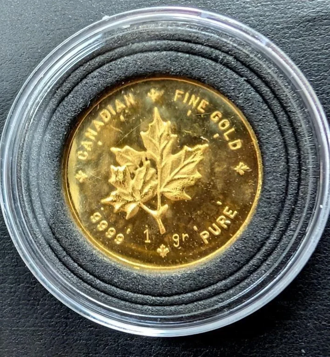 ., 24k(1g), fine 9999 gold coin, retail value .
