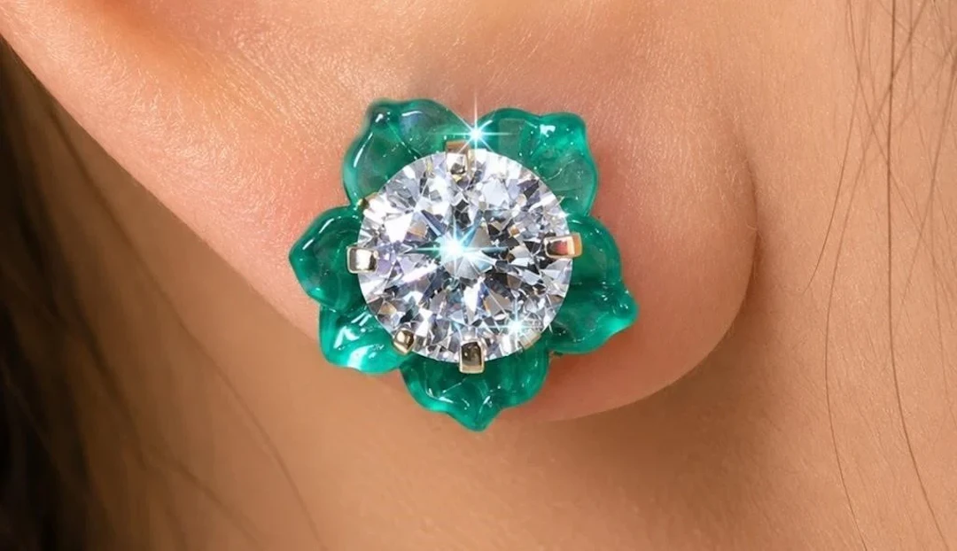 $600, 14k lab diamond(2in1) (0.44ct) earring, MSRP