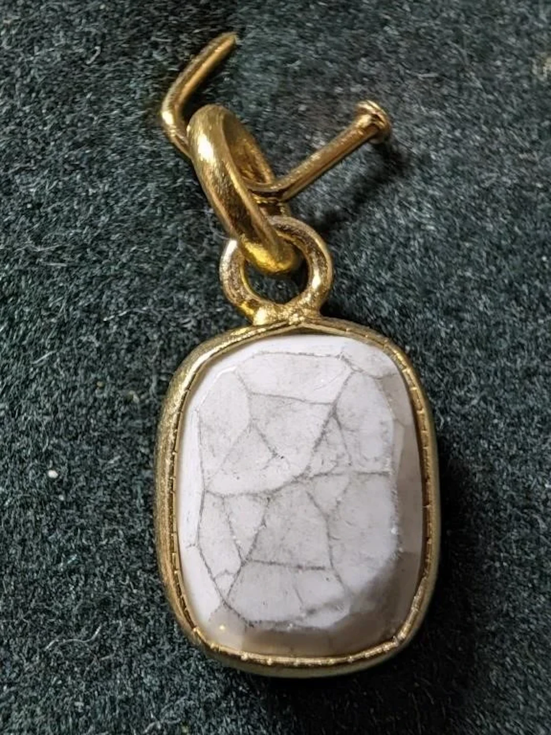 $30, Silvermarbled gemstonePendant, appraised/reta