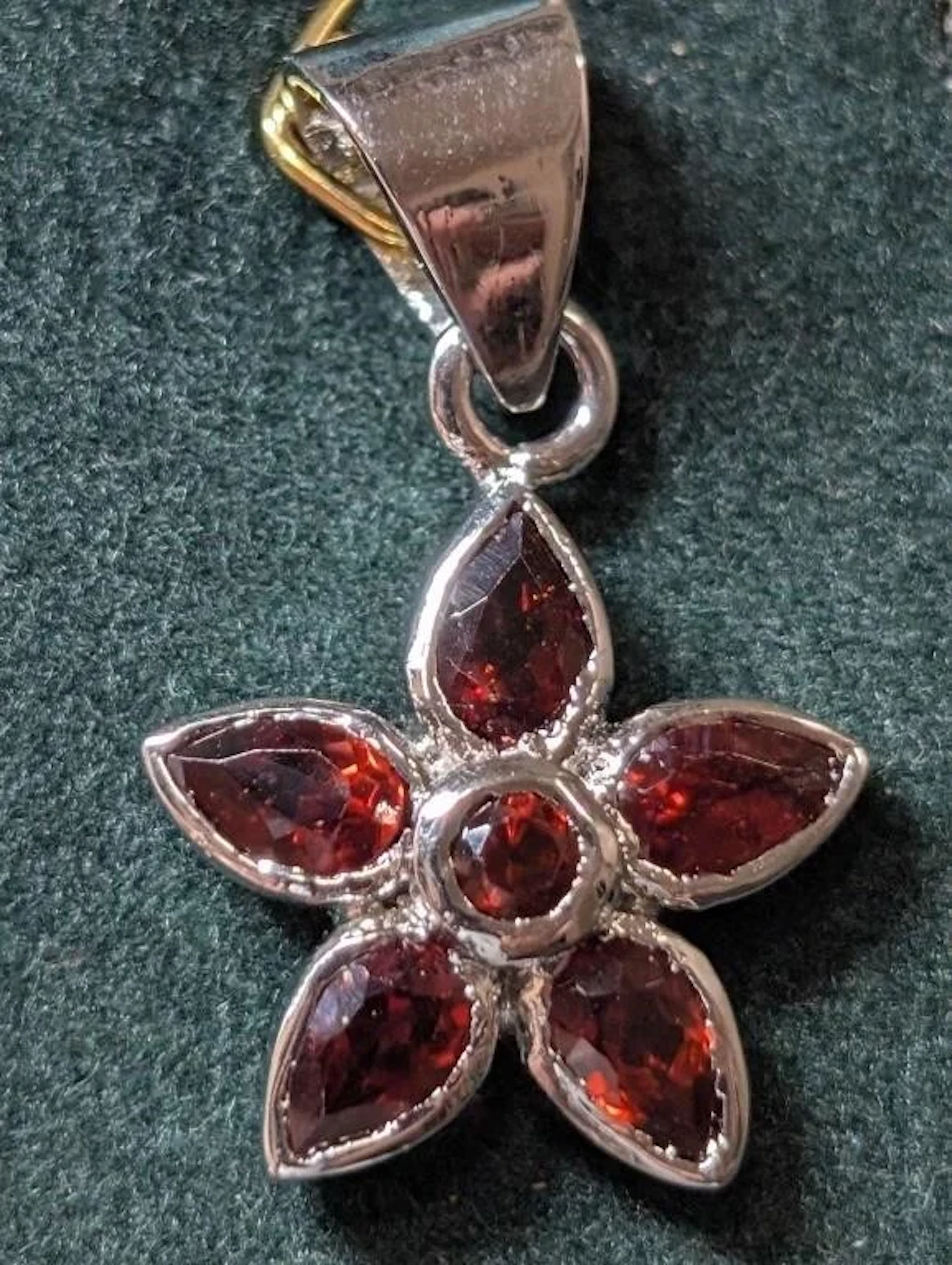 $55, Silver(2.09g), GarnetPendant, appraised/retai