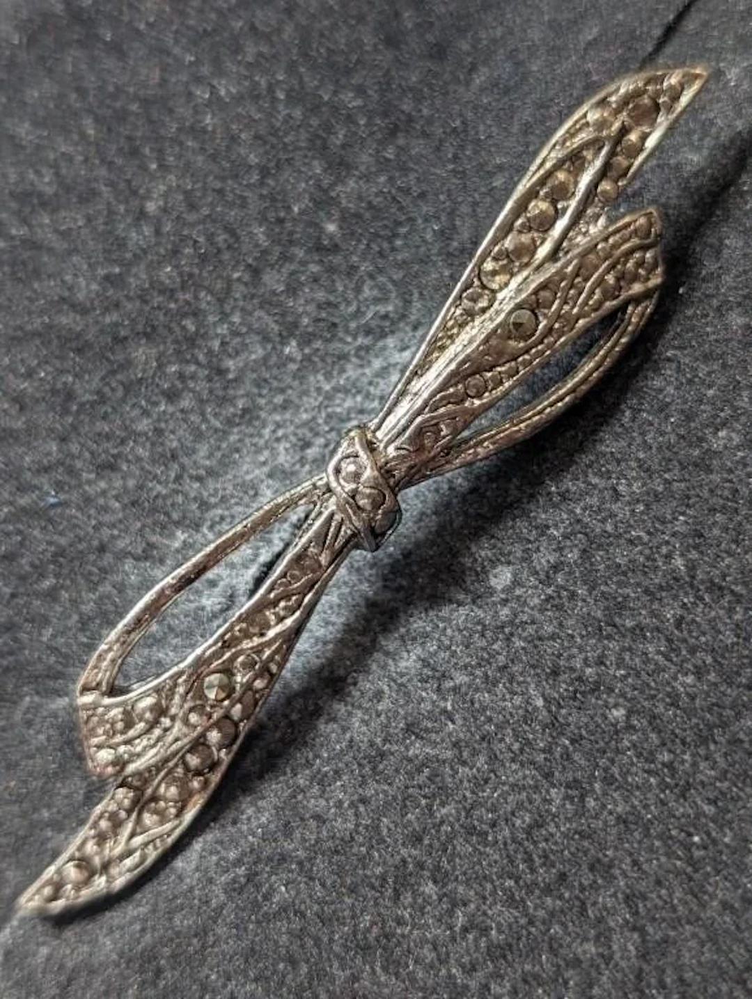 $185, Silver(7.4g), Marcasitebrooch, appraised/ret