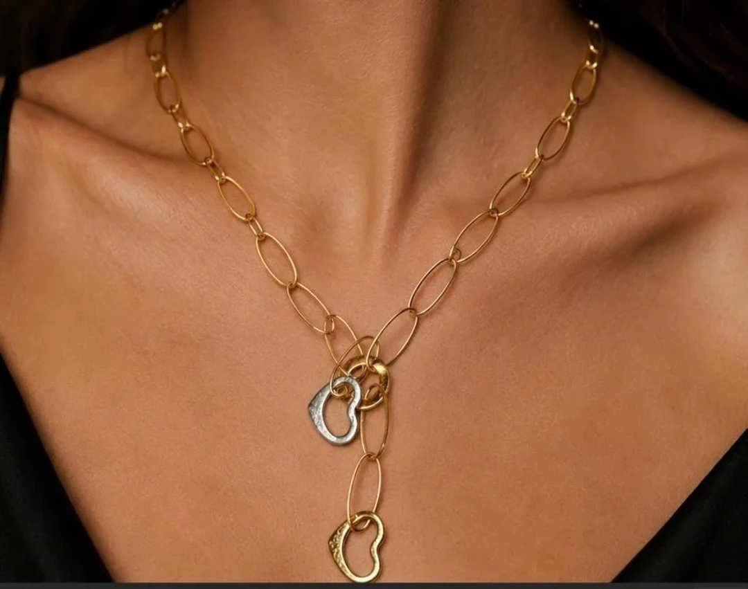 $11600, 14k(16.66g), two tone gold necklace 18"