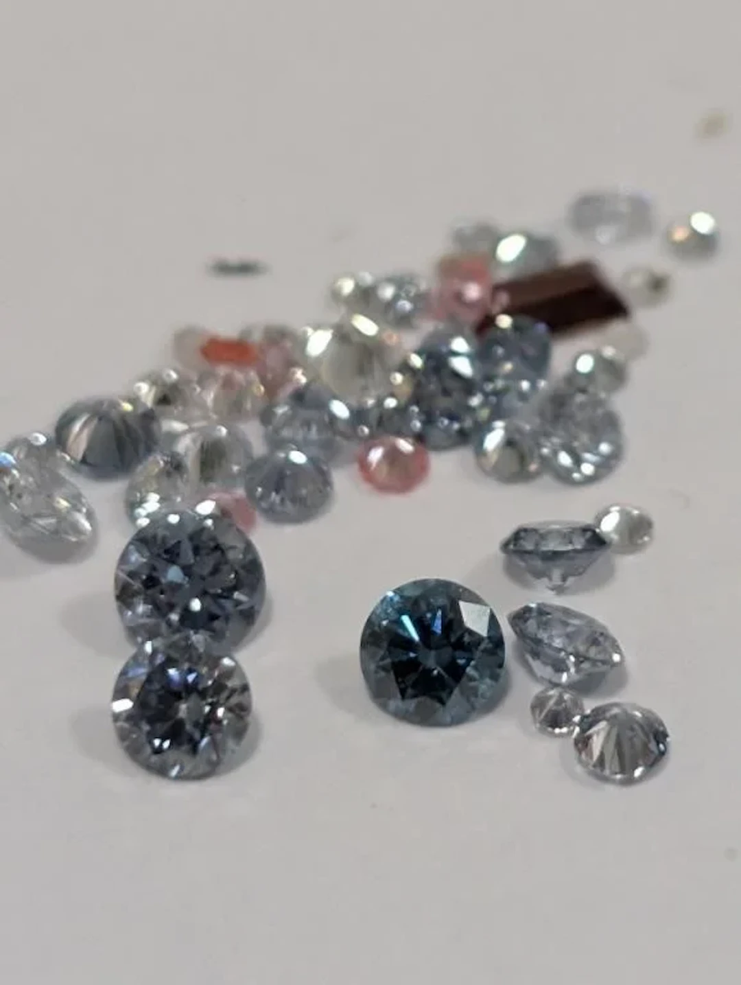 $300, Sky Blue Lab Diamond (app 1ct), appraised/re