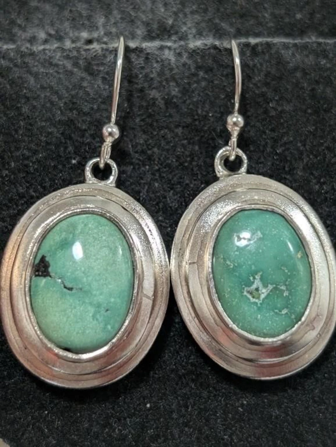 $520, Silver(20.93g), TurquoiseEarring, appraised/