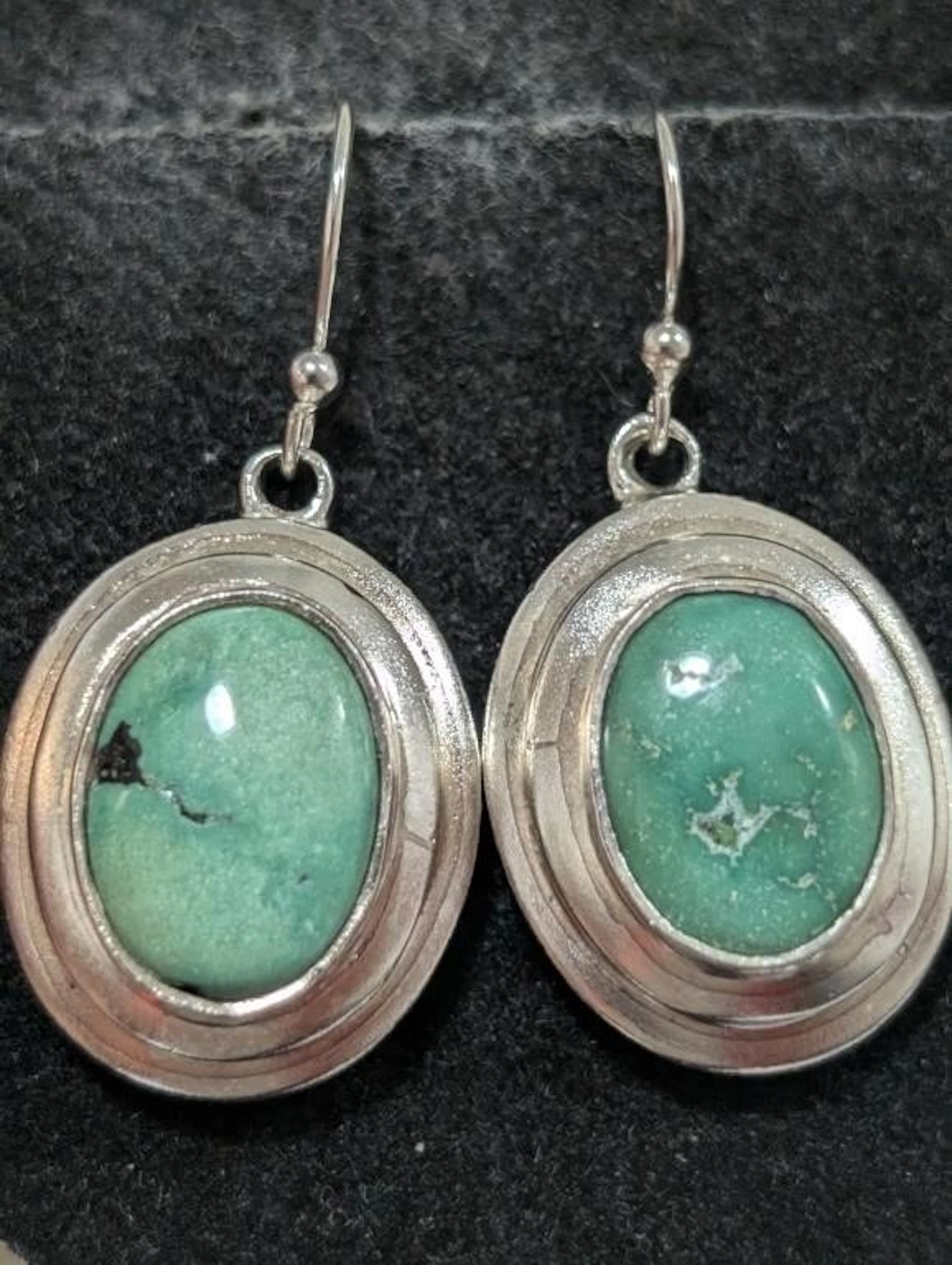 $520, Silver(20.93g), TurquoiseEarring, appraised/