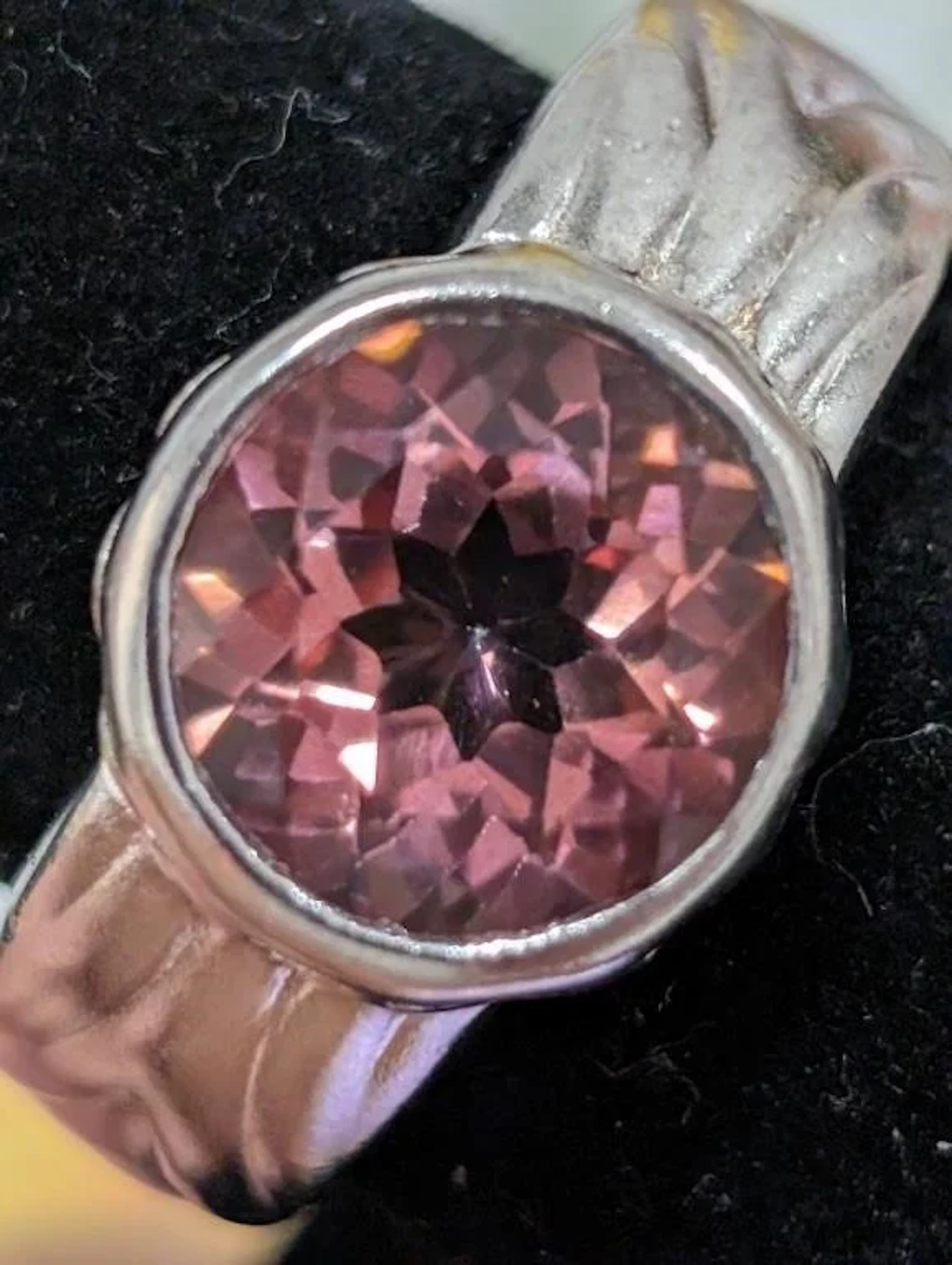 $240, Silver(9.36g), Pink TourmalineRing, size 8.5