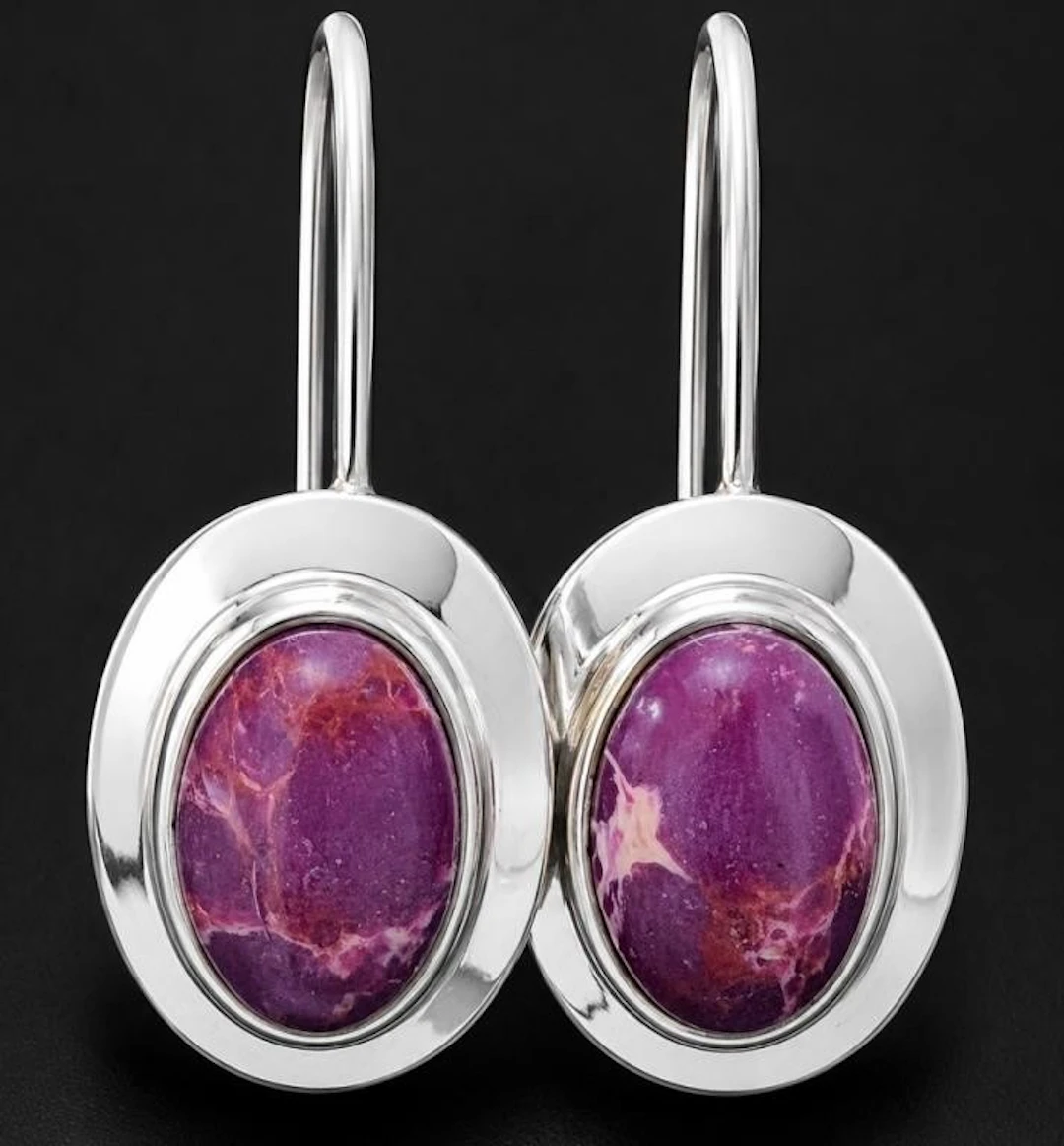 $200, silver(6.88g), purple turquoise earring, MS