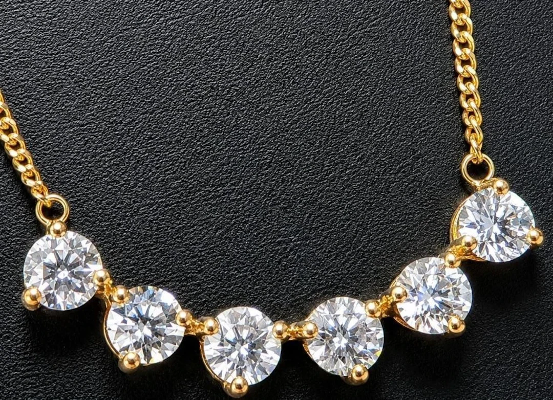 $4200, 10k(3.22g), lab diamond (1.2ct) necklace 1