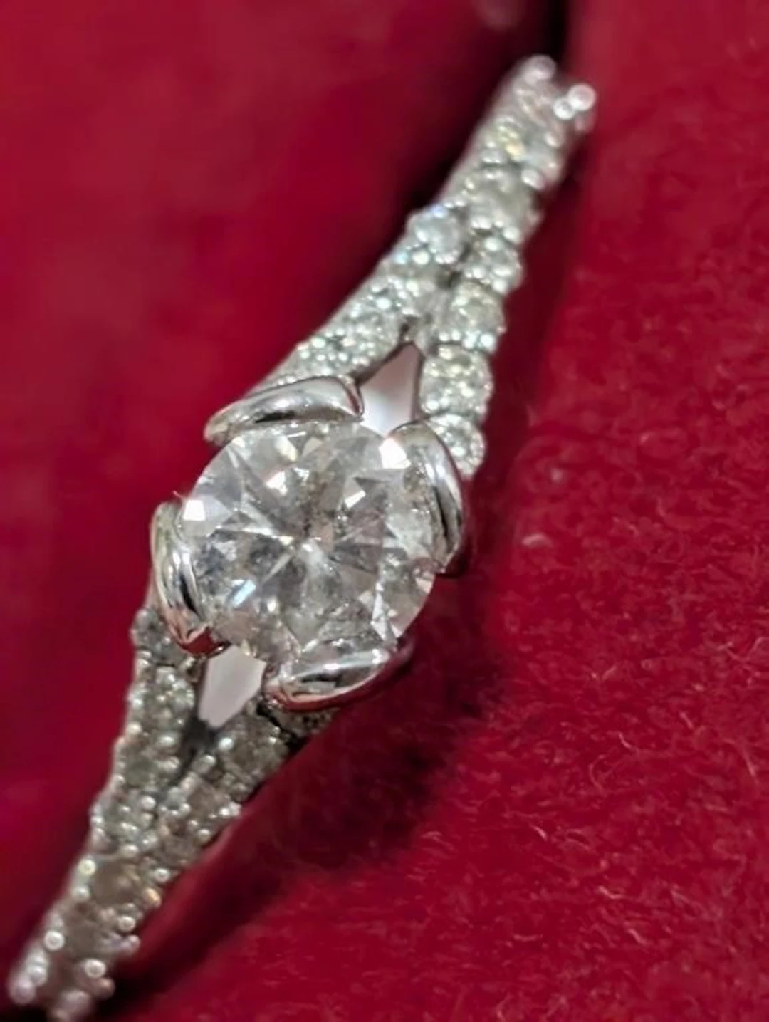 $2000, 14K(1.9g), Diamond (0.35+0.26ct)Ring, size