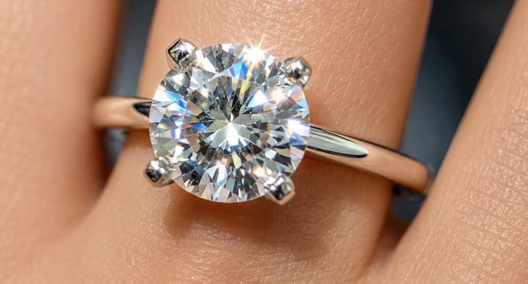 $2100, 10k(2.12g), moissanite (1.05ct)ring, size 6